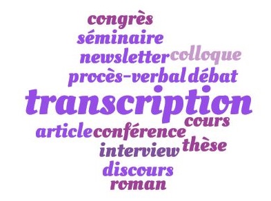 nuage de mots - transcription